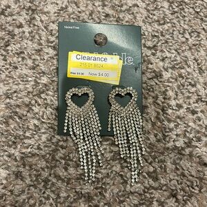 heart-shaped dangle earrings